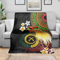 Vanuatu and Papua New Guinea Together Blanket Bird-of-paradise and Pig Tusk Melanesian Pattern LT03 - Polynesian Pride