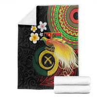 Vanuatu and Papua New Guinea Together Blanket Bird-of-paradise and Pig Tusk Melanesian Pattern LT03 - Polynesian Pride