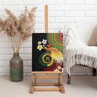 Vanuatu and Papua New Guinea Together Canvas Wall Art Bird-of-paradise and Pig Tusk Melanesian Pattern LT03 - Polynesian Pride