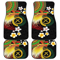 Vanuatu and Papua New Guinea Together Car Mats Bird-of-paradise and Pig Tusk Melanesian Pattern LT03 - Polynesian Pride
