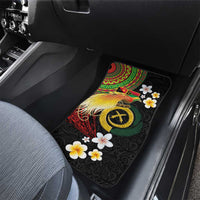 Vanuatu and Papua New Guinea Together Car Mats Bird-of-paradise and Pig Tusk Melanesian Pattern LT03 - Polynesian Pride