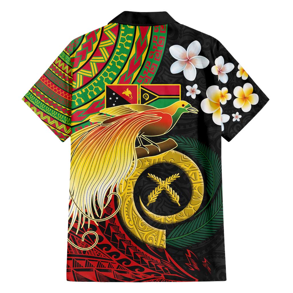 Vanuatu and Papua New Guinea Together Hawaiian Shirt Bird-of-paradise and Pig Tusk Melanesian Pattern LT03 - Polynesian Pride