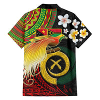 Vanuatu and Papua New Guinea Together Hawaiian Shirt Bird-of-paradise and Pig Tusk Melanesian Pattern LT03 - Polynesian Pride