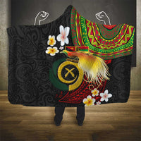 Vanuatu and Papua New Guinea Together Hooded Blanket Bird-of-paradise and Pig Tusk Melanesian Pattern LT03 - Polynesian Pride