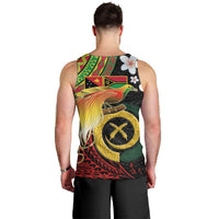 Vanuatu and Papua New Guinea Together Men Tank Top Bird-of-paradise and Pig Tusk Melanesian Pattern LT03 - Polynesian Pride