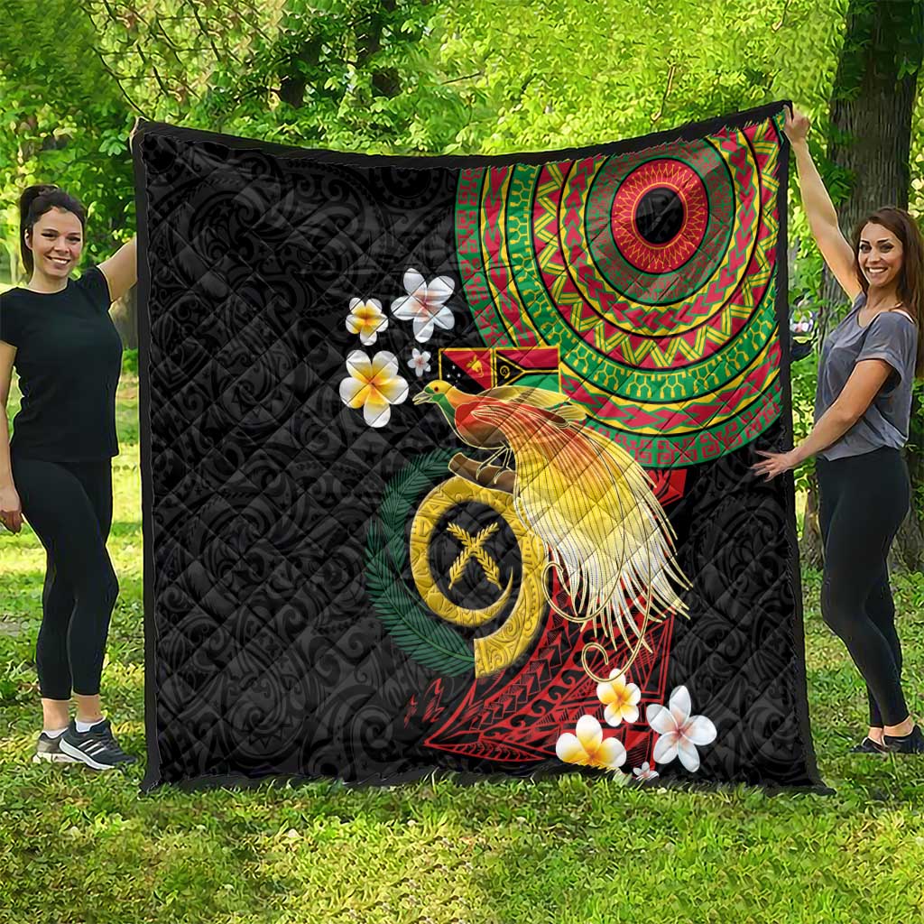 Vanuatu and Papua New Guinea Together Quilt Bird-of-paradise and Pig Tusk Melanesian Pattern LT03 - Polynesian Pride