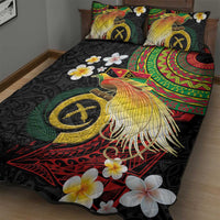 Vanuatu and Papua New Guinea Together Quilt Bed Set Bird-of-paradise and Pig Tusk Melanesian Pattern LT03 - Polynesian Pride
