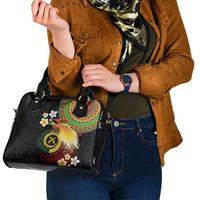 Vanuatu and Papua New Guinea Together Shoulder Handbag Bird-of-paradise and Pig Tusk Melanesian Pattern LT03 - Polynesian Pride