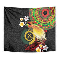 Vanuatu and Papua New Guinea Together Tapestry Bird-of-paradise and Pig Tusk Melanesian Pattern LT03 - Polynesian Pride