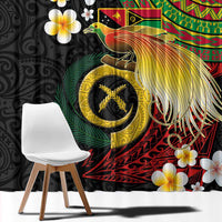 Vanuatu and Papua New Guinea Together Window Curtain Bird-of-paradise and Pig Tusk Melanesian Pattern LT03 - Polynesian Pride