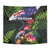 New Zealand Christmas Tapestry Meri Kirihimete-Tuatara and Pohutukawa Black Color