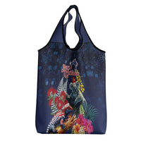 Australia and New Zealand Grocery Bag Merry Christmas-Tuatara and Koala with Plants Xmas Style LT03 - Polynesian Pride