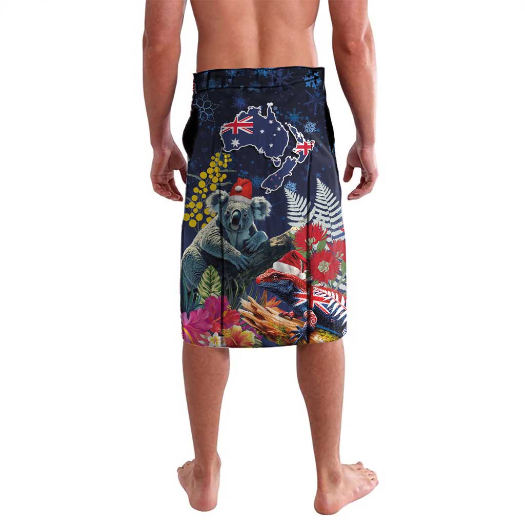 Australia and New Zealand Lavalava Merry Christmas-Tuatara and Koala with Plants Xmas Style LT03 - Polynesian Pride