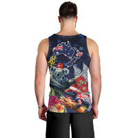 Australia and New Zealand Men Tank Top Merry Christmas-Tuatara and Koala with Plants Xmas Style LT03 - Polynesian Pride