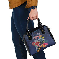 Australia and New Zealand Shoulder Handbag Merry Christmas-Tuatara and Koala with Plants Xmas Style LT03 - Polynesian Pride