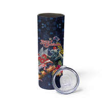 Australia and New Zealand Skinny Tumbler Merry Christmas-Tuatara and Koala with Plants Xmas Style LT03 - Polynesian Pride