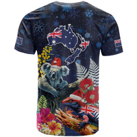 Australia and New Zealand T Shirt Merry Christmas-Tuatara and Koala with Plants Xmas Style LT03 - Polynesian Pride