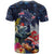 Australia and New Zealand T Shirt Merry Christmas-Tuatara and Koala with Plants Xmas Style