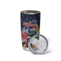 Australia and New Zealand Tumbler Cup Merry Christmas-Tuatara and Koala with Plants Xmas Style LT03 - Polynesian Pride