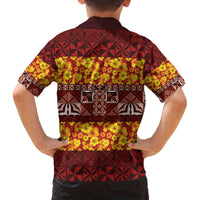 Samoa Siapo and Tapa Family Matching Puletasi and Hawaiian Shirt Pacific Tribal Pattern with Hibiscus Striped Style LT03 - Polynesian Pride