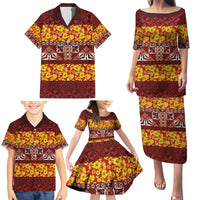 Samoa Siapo and Tapa Family Matching Puletasi and Hawaiian Shirt Pacific Tribal Pattern with Hibiscus Striped Style LT03 - Polynesian Pride