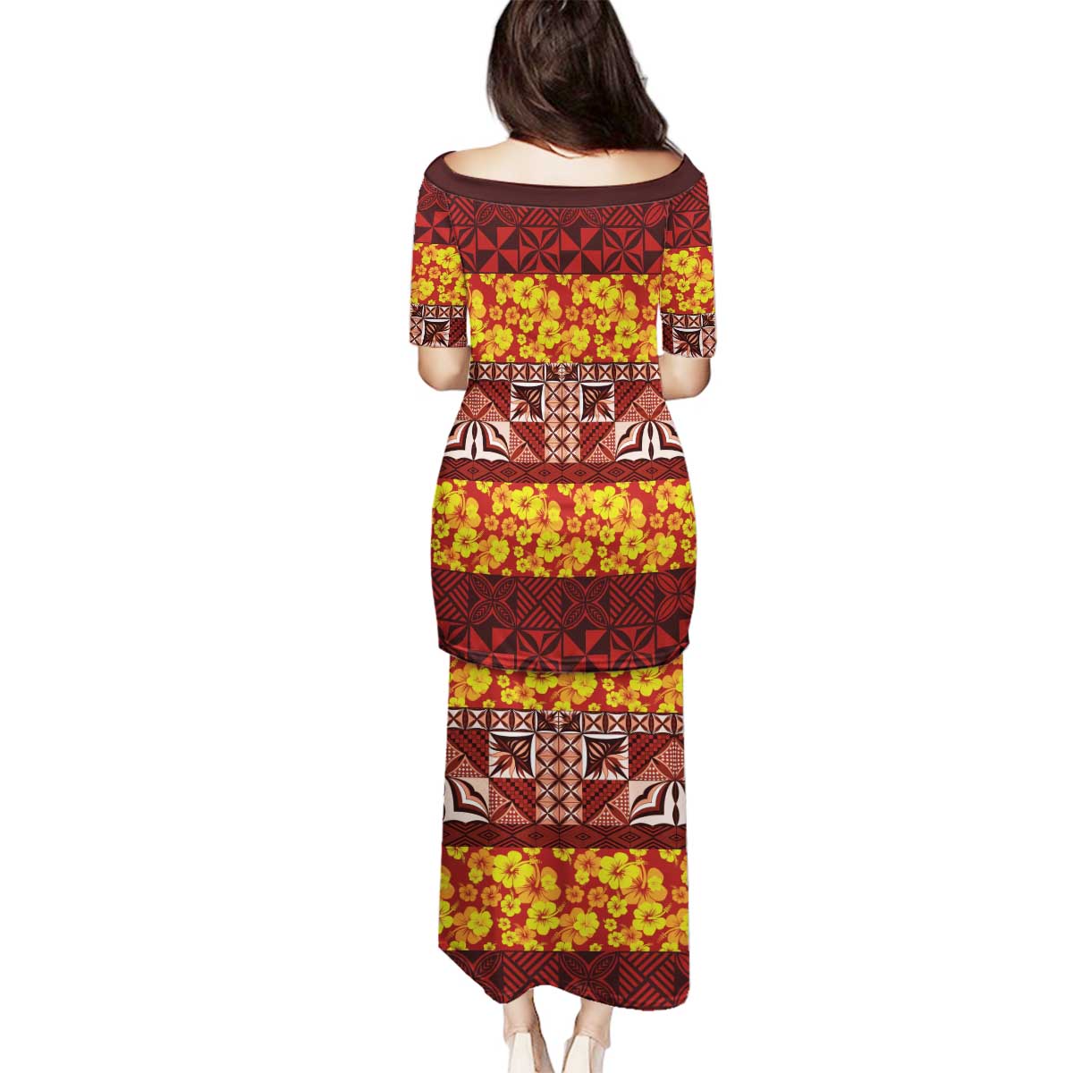 Samoa Siapo and Tapa Family Matching Puletasi and Hawaiian Shirt Pacific Tribal Pattern with Hibiscus Striped Style LT03 - Polynesian Pride