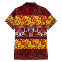 Samoa Siapo and Tapa Family Matching Summer Maxi Dress and Hawaiian Shirt Pacific Tribal Pattern with Hibiscus Striped Style LT03 - Polynesian Pride