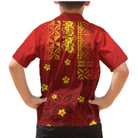 Samoa Tapa Pacific Tribal Pattern Family Matching Mermaid Dress and Hawaiian Shirt Hibiscus and Plumeria LT03 - Polynesian Pride