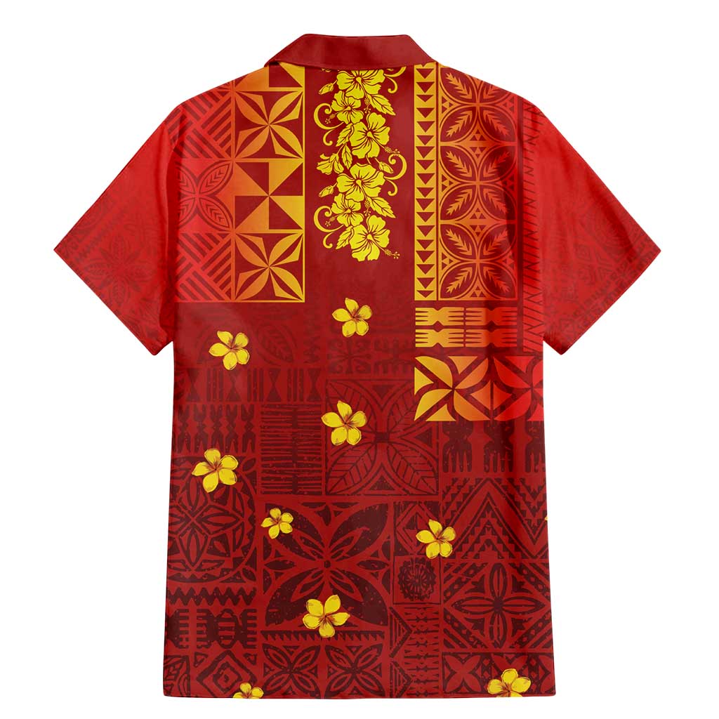 Samoa Tapa Pacific Tribal Pattern Family Matching Mermaid Dress and Hawaiian Shirt Hibiscus and Plumeria LT03 - Polynesian Pride