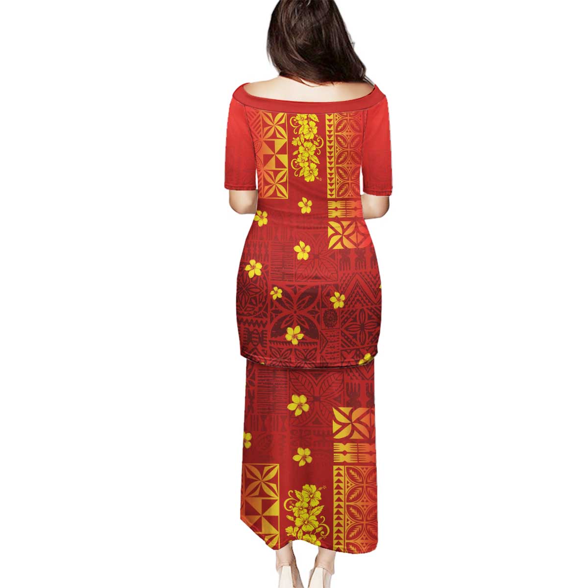Samoa Tapa Pacific Tribal Pattern Family Matching Puletasi and Hawaiian Shirt Hibiscus and Plumeria LT03 - Polynesian Pride