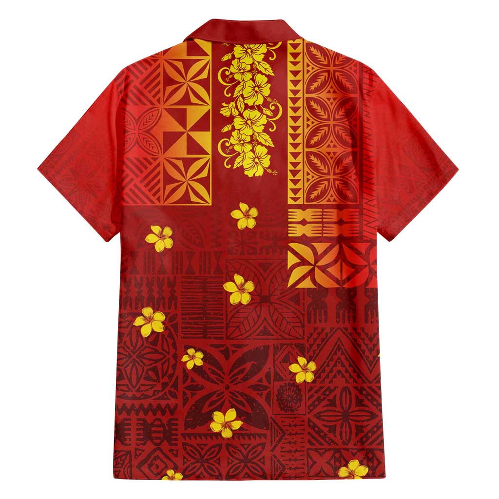Samoa Tapa Pacific Tribal Pattern Family Matching Summer Maxi Dress and Hawaiian Shirt Hibiscus and Plumeria LT03 - Polynesian Pride