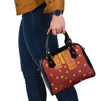 Samoa Tapa Pacific Tribal Pattern Shoulder Handbag Hibiscus and Plumeria