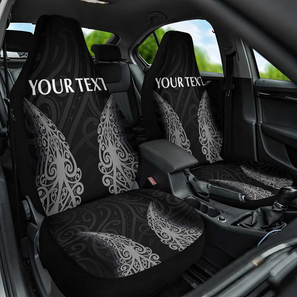 New Zealand Netball Car Seat Cover Koru and Maori Tattoo Jersey LT03 One Size Black - Polynesian Pride