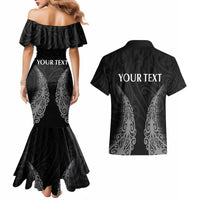 New Zealand Netball Couples Matching Mermaid Dress and Hawaiian Shirt Koru and Maori Tattoo Jersey LT03 - Polynesian Pride