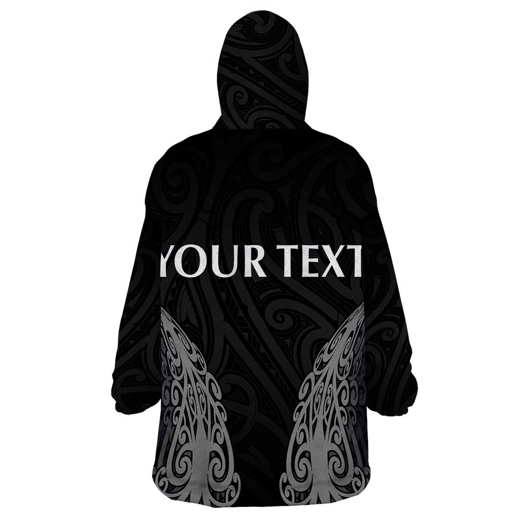 New Zealand Netball Wearable Blanket Hoodie Koru and Maori Tattoo Jersey LT03 - Polynesian Pride