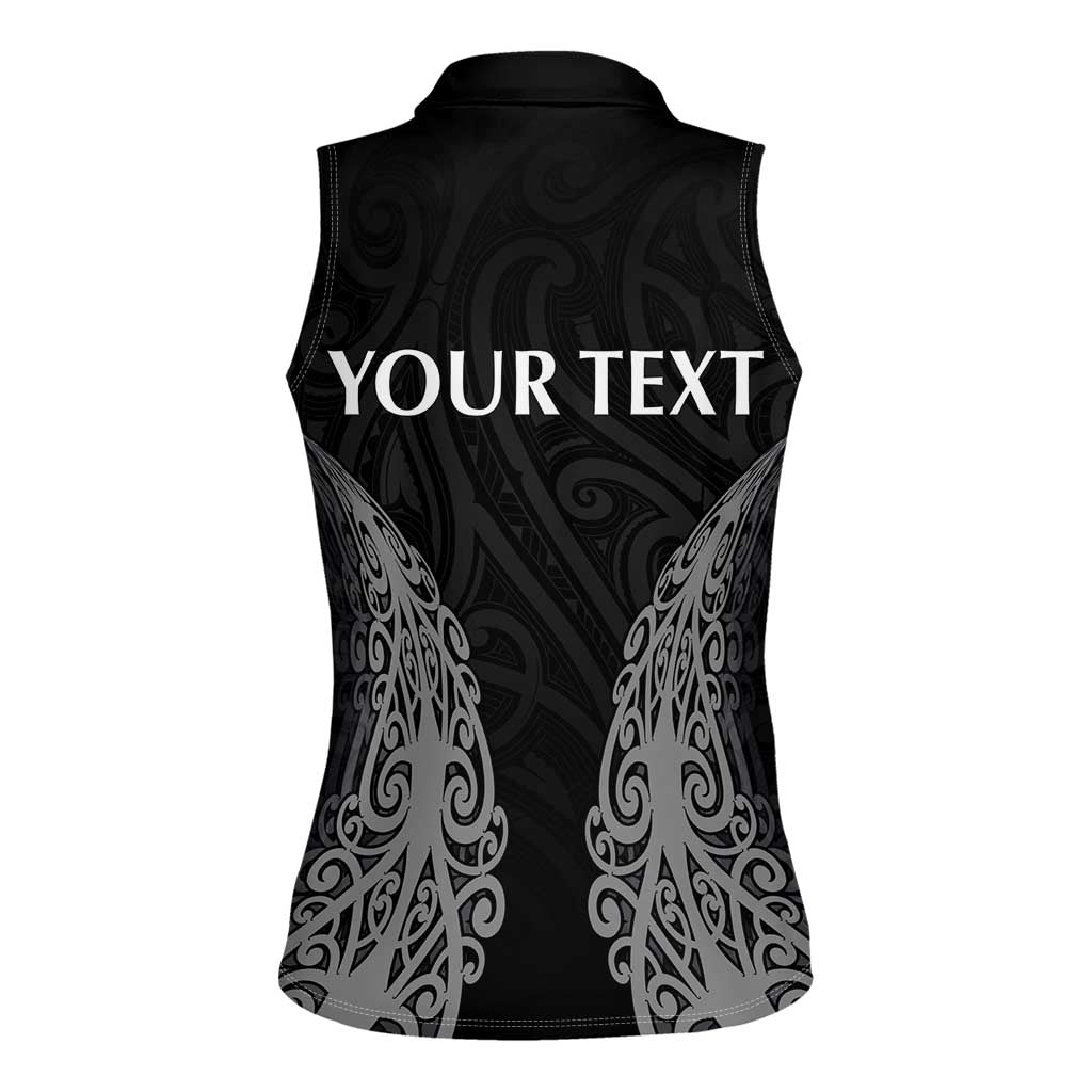 New Zealand Netball Women Sleeveless Polo Shirt Koru and Maori Tattoo Jersey LT03 - Polynesian Pride