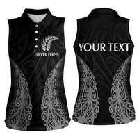 New Zealand Netball Women Sleeveless Polo Shirt Koru and Maori Tattoo Jersey LT03 - Polynesian Pride