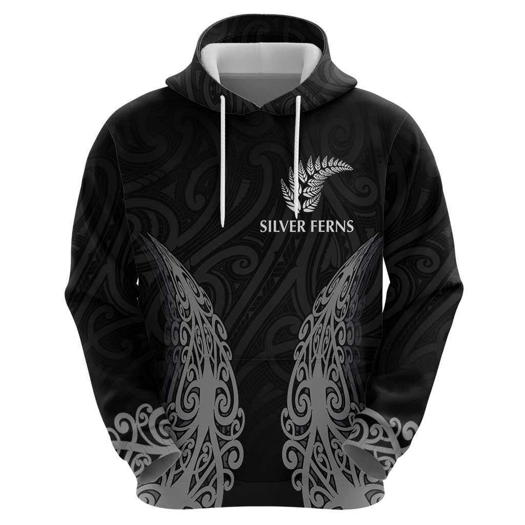 New Zealand Netball Zip Hoodie Koru and Maori Tattoo Jersey LT03 - Polynesian Pride