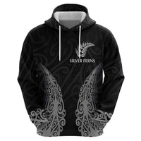 New Zealand Netball Zip Hoodie Koru and Maori Tattoo Jersey LT03 - Polynesian Pride