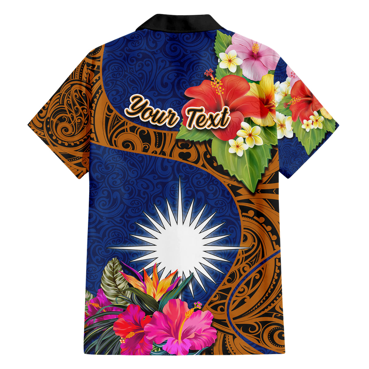 Personalised Marshall Islands Manit Day Family Matching Short Sleeve Bodycon Dress and Hawaiian Shirt Marshall Seal Mix Hibiscus Flower Maori Pattern Style LT03 - Polynesian Pride