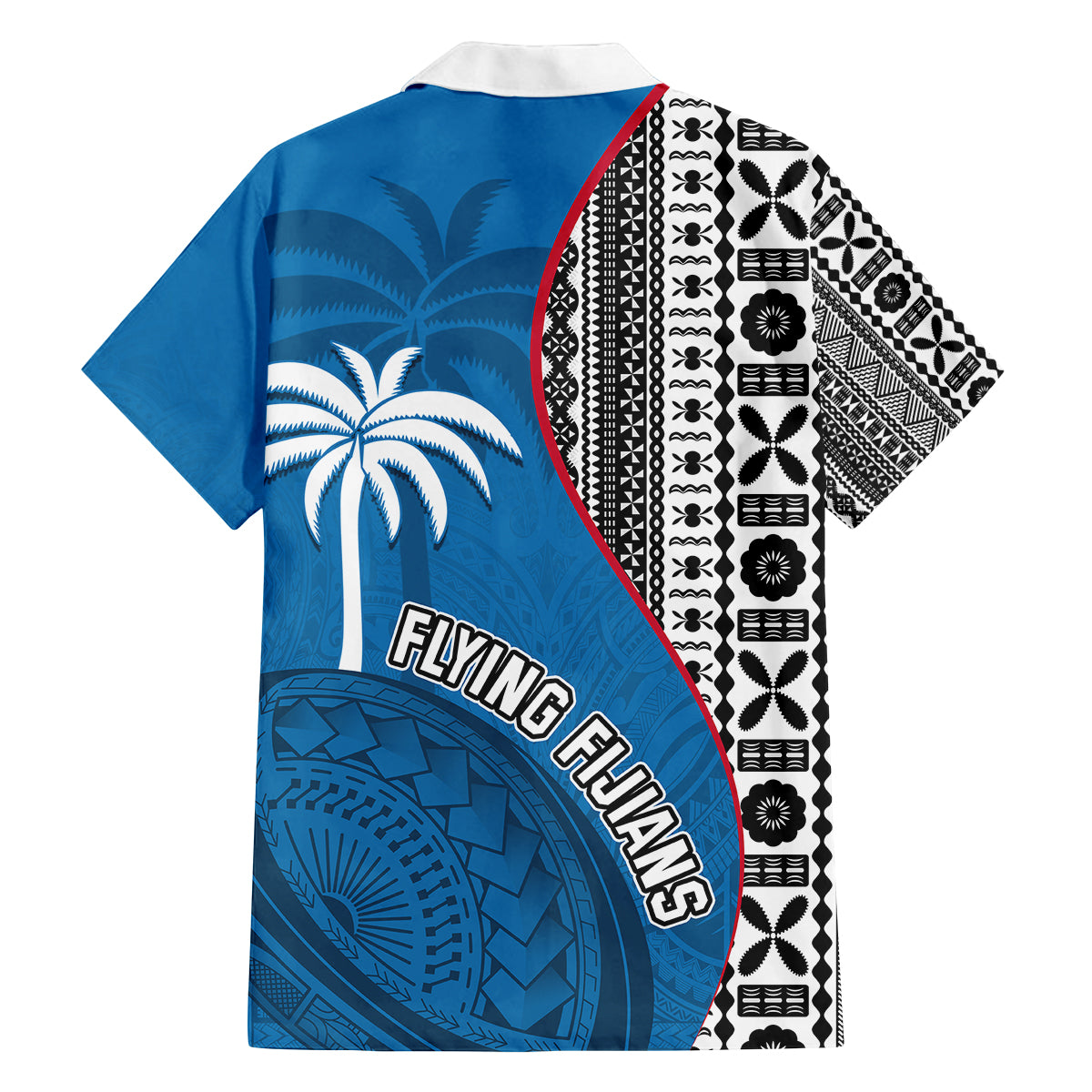 Fiji Rugby Family Matching Long Sleeve Bodycon Dress and Hawaiian Shirt Coat of Arms Palm Tree Mix Polynesia Tapa Pattern LT03 - Polynesian Pride