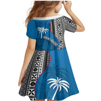 Fiji Rugby Family Matching Mermaid Dress and Hawaiian Shirt Coat of Arms Palm Tree Mix Polynesia Tapa Pattern LT03 - Polynesian Pride