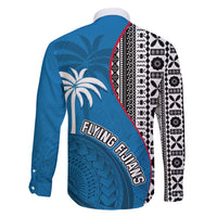 Fiji Rugby Family Matching Off Shoulder Short Dress and Hawaiian Shirt Coat of Arms Palm Tree Mix Polynesia Tapa Pattern LT03 - Polynesian Pride