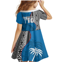 Custom Fiji Rugby Family Matching Mermaid Dress and Hawaiian Shirt Coat of Arms Palm Tree Mix Polynesia Tapa Pattern LT03 - Polynesian Pride