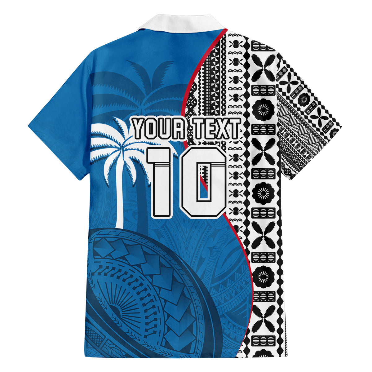 Custom Fiji Rugby Family Matching Tank Maxi Dress and Hawaiian Shirt Coat of Arms Palm Tree Mix Polynesia Tapa Pattern LT03 - Polynesian Pride