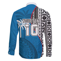 Custom Fiji Rugby Family Matching Tank Maxi Dress and Hawaiian Shirt Coat of Arms Palm Tree Mix Polynesia Tapa Pattern LT03 - Polynesian Pride