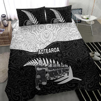 New Zealand World Cup 2023 Bedding Set Aotearoa Haka Rugby with Silver Fern Maori Ethnic Pattern LT03 - Polynesian Pride