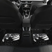Custom New Zealand World Cup 2023 Car Mats Aotearoa Haka Rugby with Silver Fern Maori Ethnic Pattern LT03 - Polynesian Pride