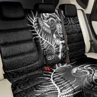 New Zealand Rugby Back Car Seat Cover Maori Warrior Rugby with Silver Fern Sleeve Tribal Ethnic Style LT03 - Polynesian Pride
