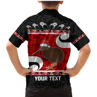 Personalized New Zealand Christmas Family Matching Mermaid Dress and Hawaiian Shirt Santa Haka Fern and Kiwi Bird Tino Rangatiratanga Maori Flag Style LT03 - Polynesian Pride